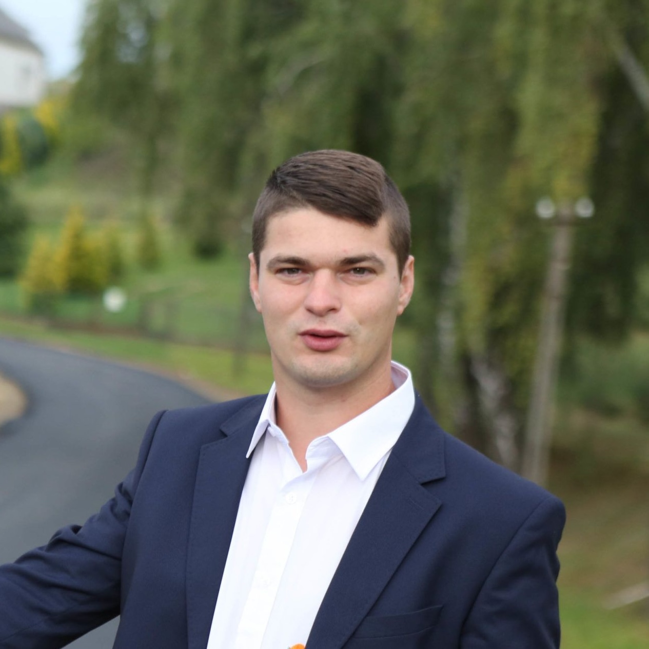 Győrfy Balázs, a Magyar Karácsonyfa-termelők Egyesületének alelnöke, Nemespátró polgármestere